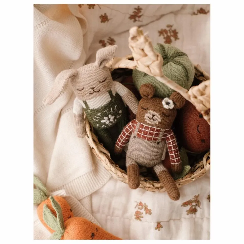 Doudou Lapin fermier | Vert