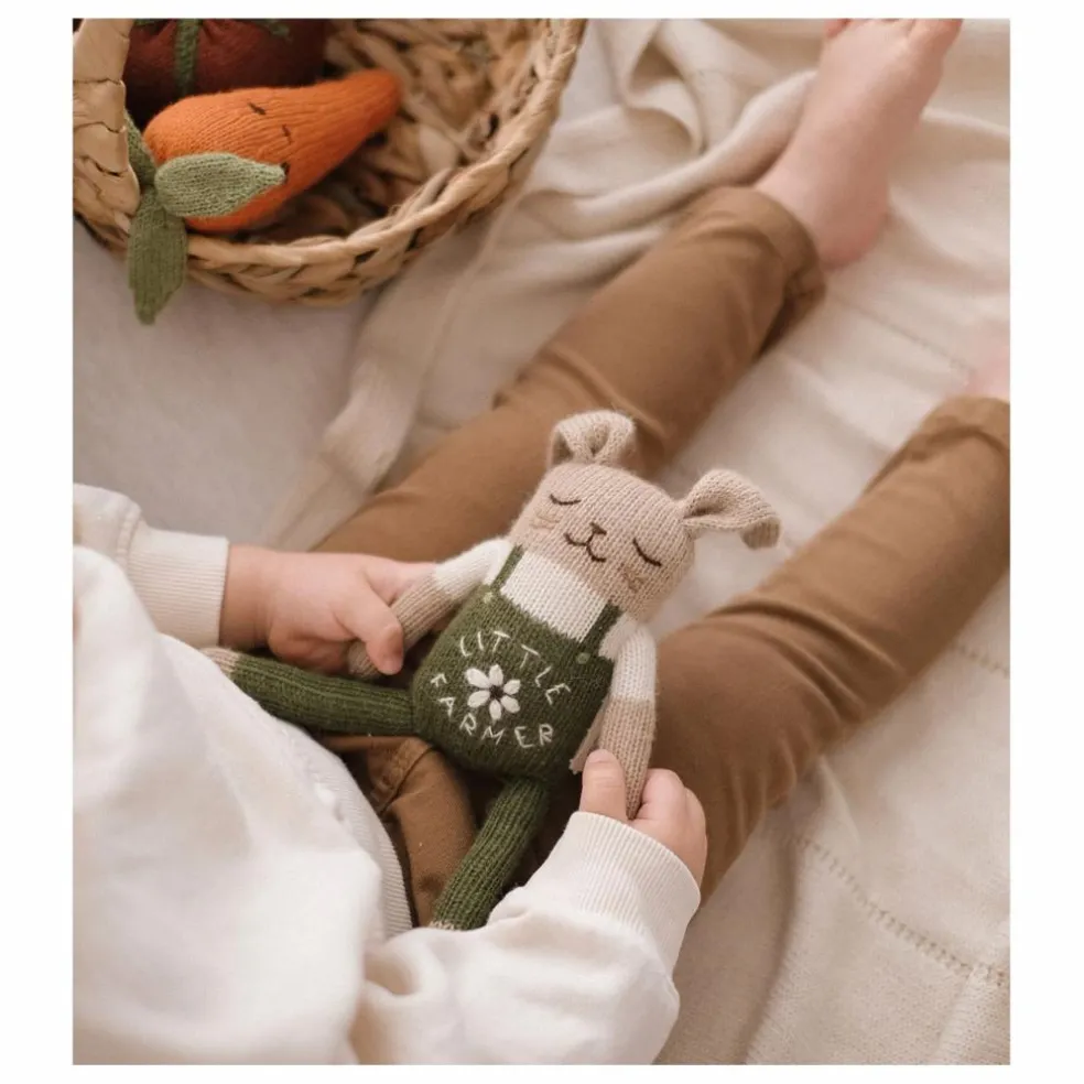 Doudou Lapin fermier | Vert