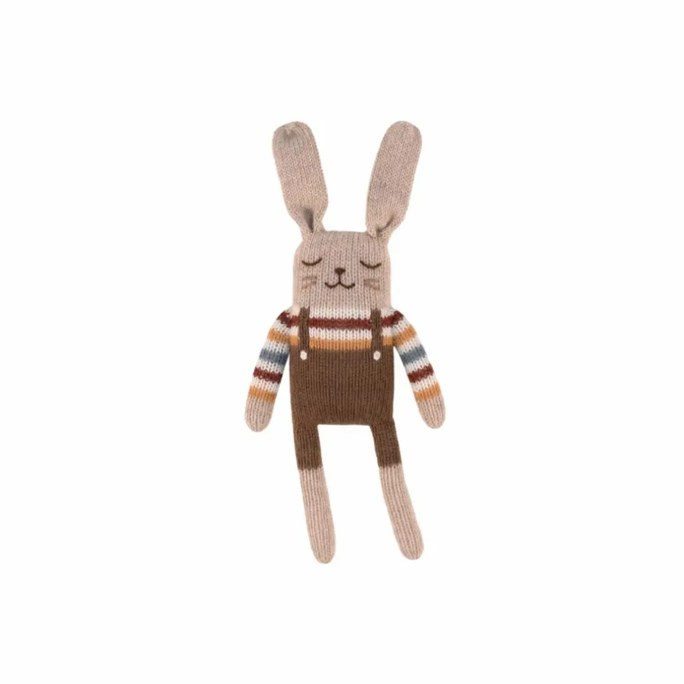 Doudou Lapin pull arc-en-ciel