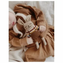 Doudou Lapin pull arc-en-ciel