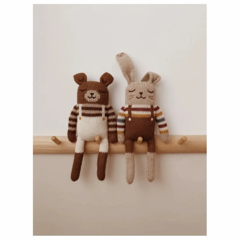 Doudou Lapin pull arc-en-ciel