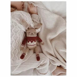 Doudou lapin pull jacquard | Sienne