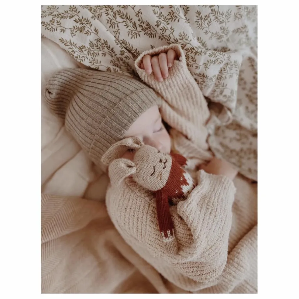 Doudou lapin pull jacquard | Sienne