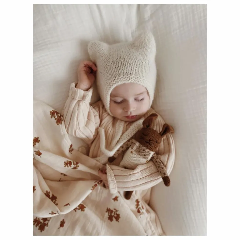 Doudou Lapin salopette | Ecru