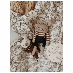 Doudou Lapin salopette | Noir