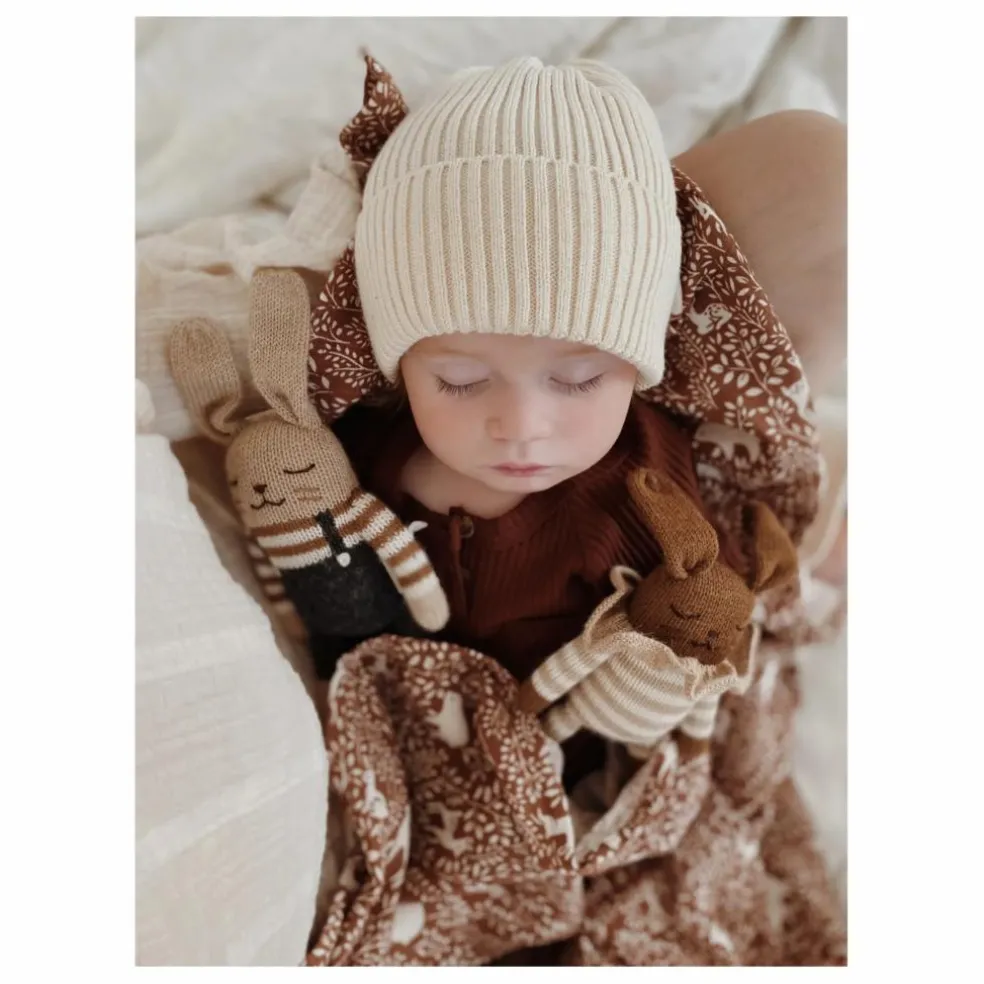Doudou Lapin salopette | Noir