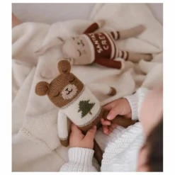 Doudou Lapin Santa's Crew | Sienne