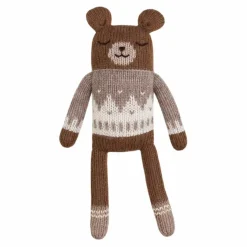 Doudou ourson pull jacquard | Taupe