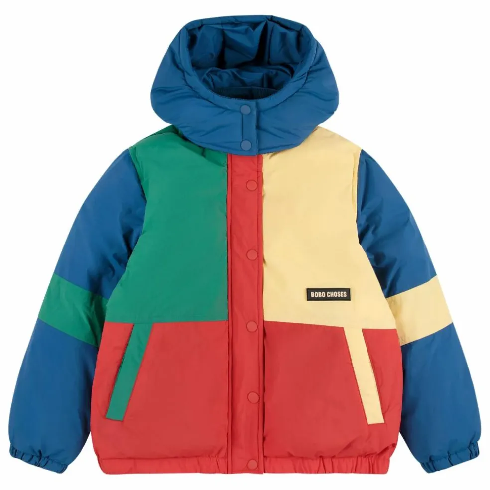 Doudoune Colorblock Fibres Recyclées | Bleu