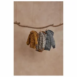 Doudoune Courte Fleurie | Gris