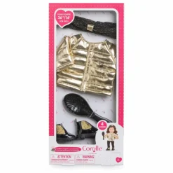 Doudoune et ses accessoires Couture pour poupée 36 cm | Doré