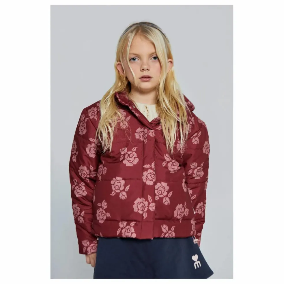 Doudoune Gaia Fleurie | Rouge