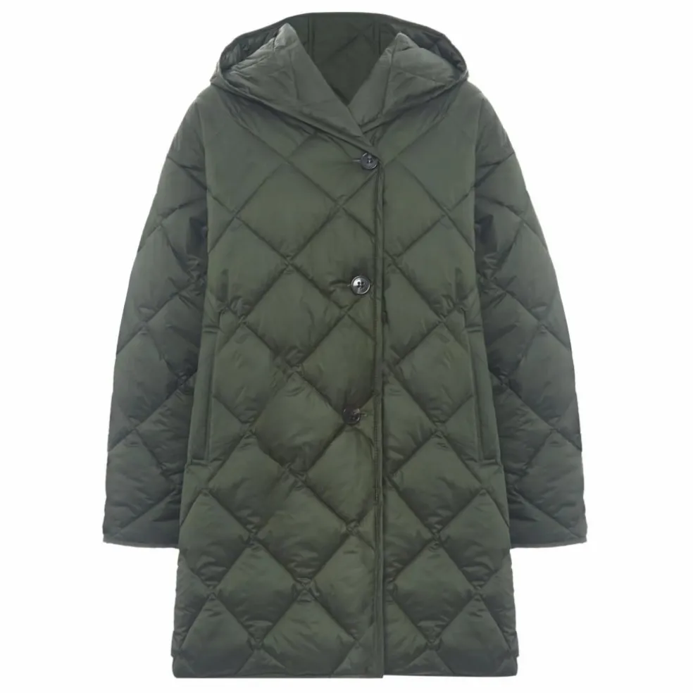 Doudoune Quilted Capuche | Vert