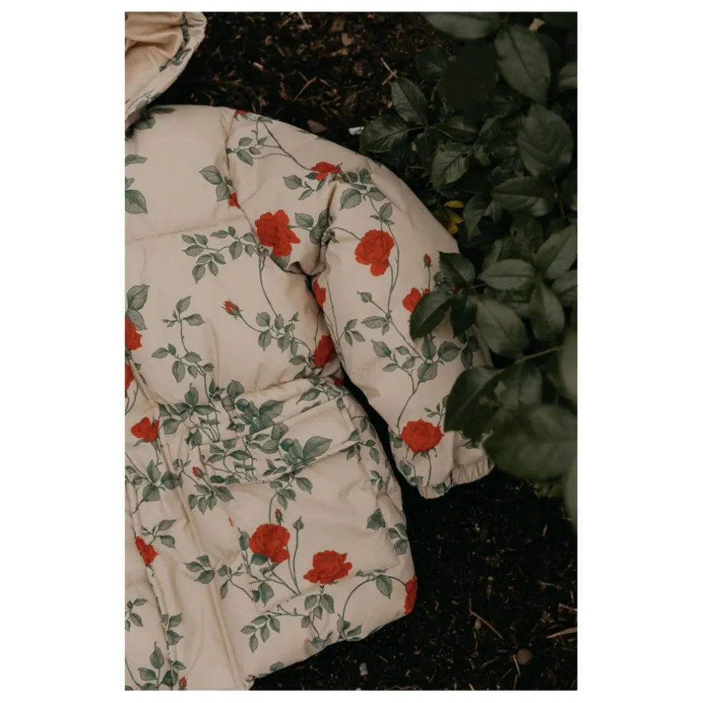 Doudoune Roses | Ecru