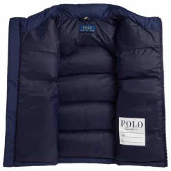 Doudoune Sans Manches Logo Fibres Recyclées | Bleu marine