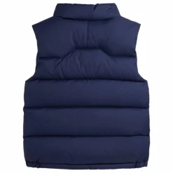 Doudoune Sans Manches Logo Fibres Recyclées | Bleu marine