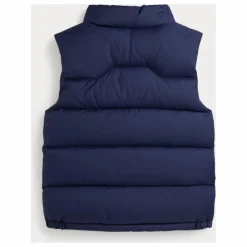 Doudoune Sans Manches Logo Fibres Recyclées | Bleu marine