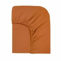 Drap housse Lin lavé | Caramel