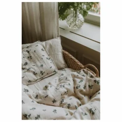 Drap-housse Blueberry en mousseline de coton | Ivoire