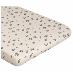 Drap-housse Blueberry en mousseline de coton | Ivoire