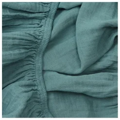 Drap-housse Dili en voile de coton | Bleu stone