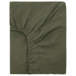 Drap-housse Dili en voile de coton | Vert kaki
