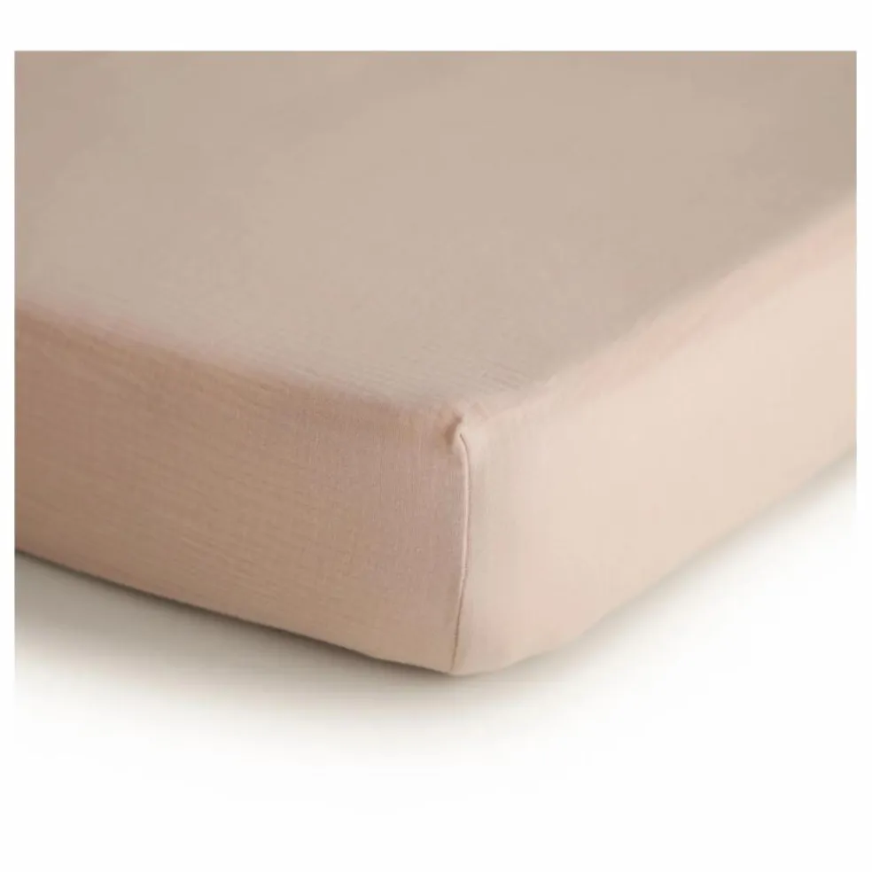 Drap-housse en coton | Blush