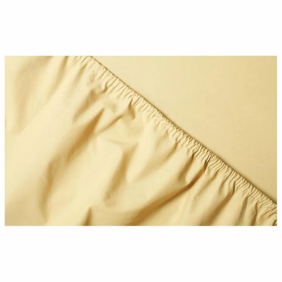 Drap-housse en percale organique - Butter Yellow | Jaune