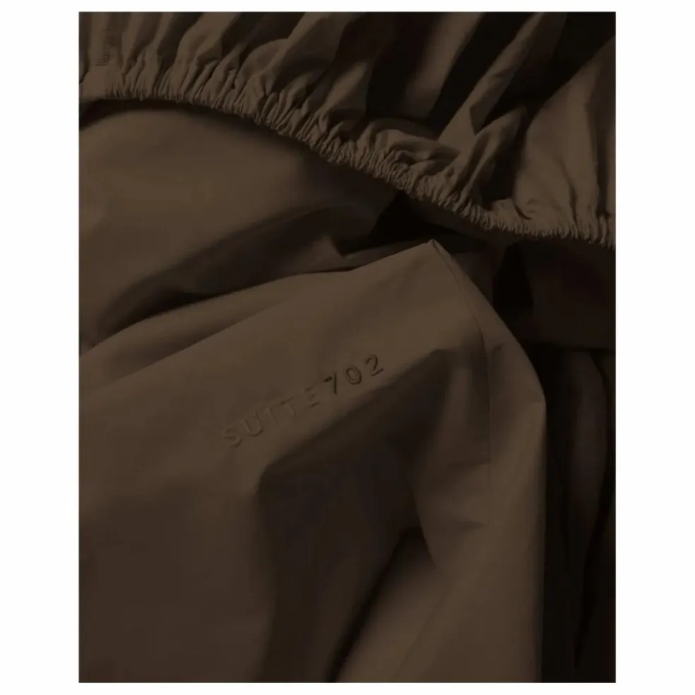 Drap-housse en percale organique - Coffee Brown | Café