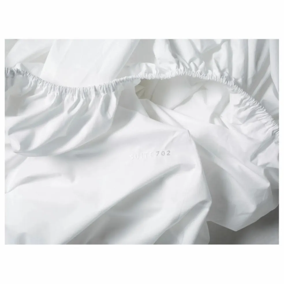 Drap-housse en percale organique | Blanc