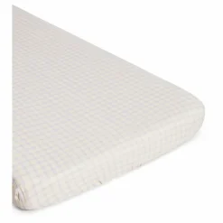 Drap-housse Gingham Sky | Bleu ciel