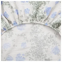 Drap-housse Plumbago en coton bio | Bleu