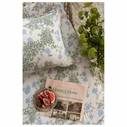 Drap-housse Plumbago en coton bio | Bleu