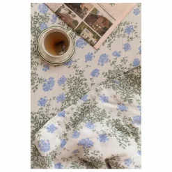 Drap-housse Plumbago en coton bio | Bleu