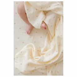 Drap-housse Ribbon en coton bio | Ecru
