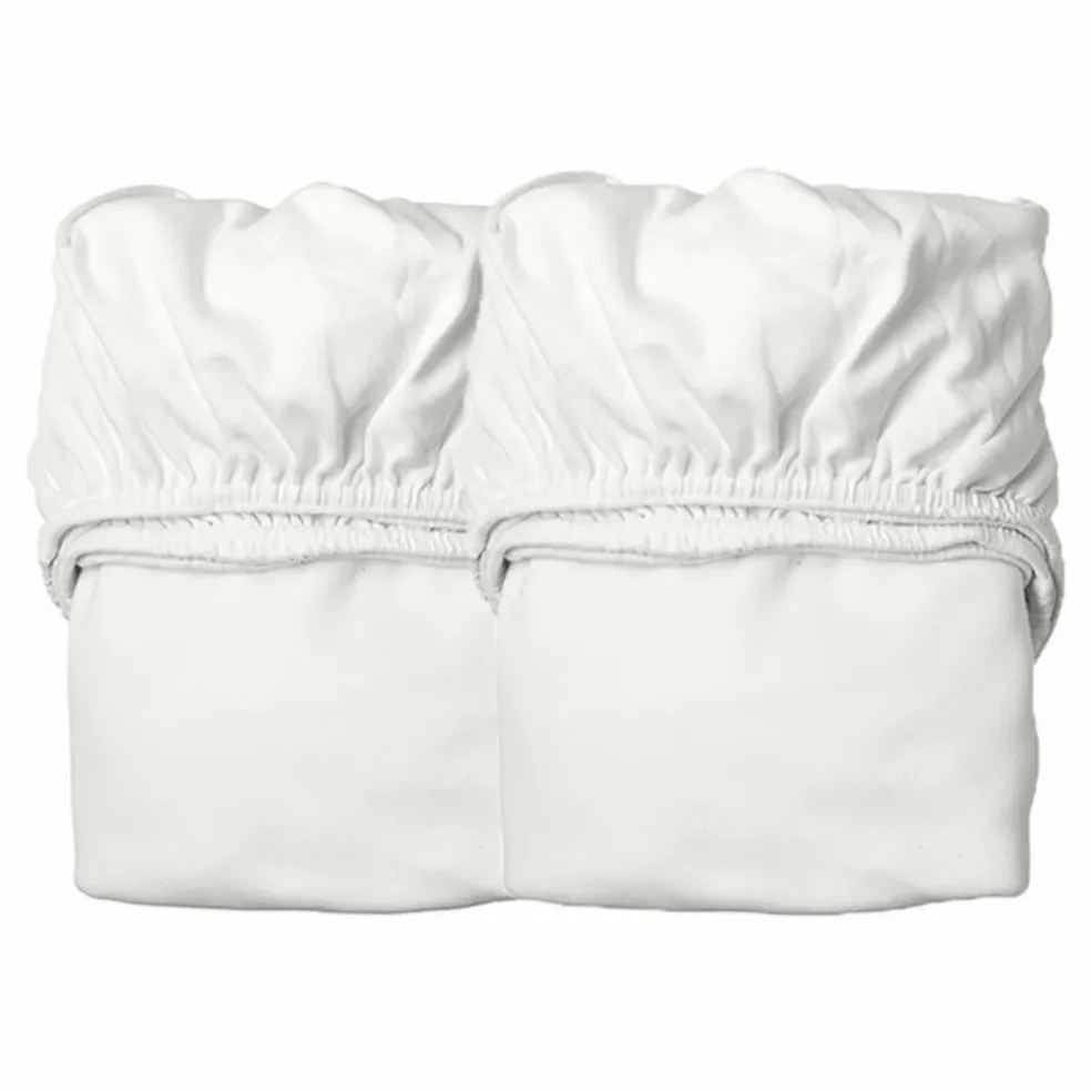 Draps-housses pour berceau en coton bio - Set de 2 | Blanc