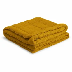 Édredon Nido en gaze de coton | Jaune moutarde