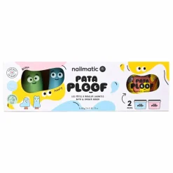 Duo de pâtes à modeler lavantes Pataploof et 2 moules | Bleu