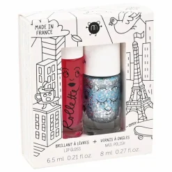 Duo vernis et rollette brillant à lèvres Magique | Argenté