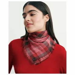 Echarpe Mini Carré Tartan Cachemire | Rouge