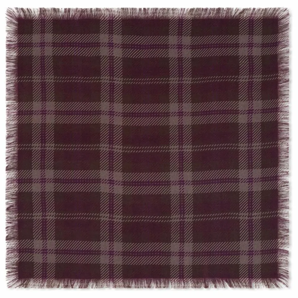 Echarpe Mini Carré Tartan Cachemire | Mûre