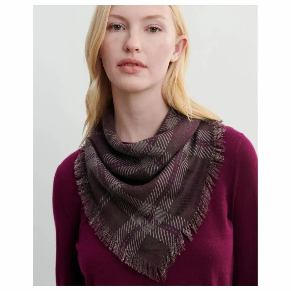 Echarpe Mini Carré Tartan Cachemire | Mûre