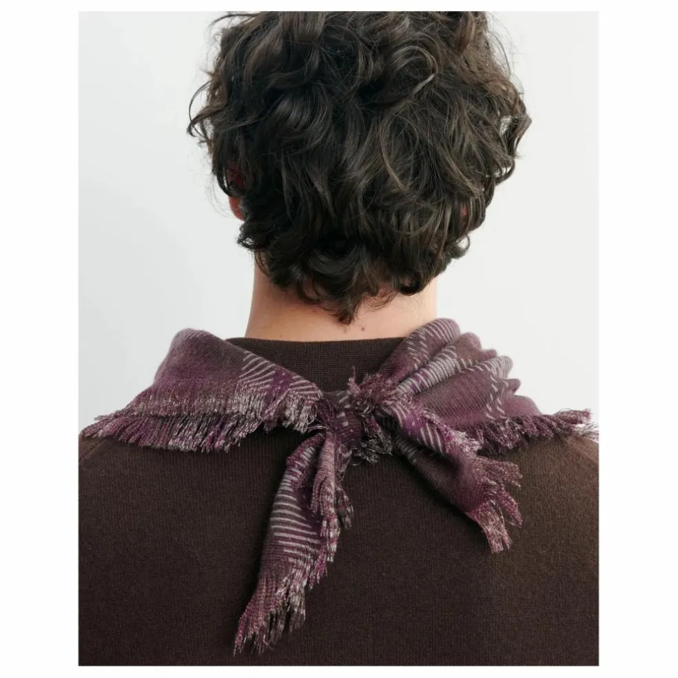 Echarpe Mini Carré Tartan Cachemire | Mûre