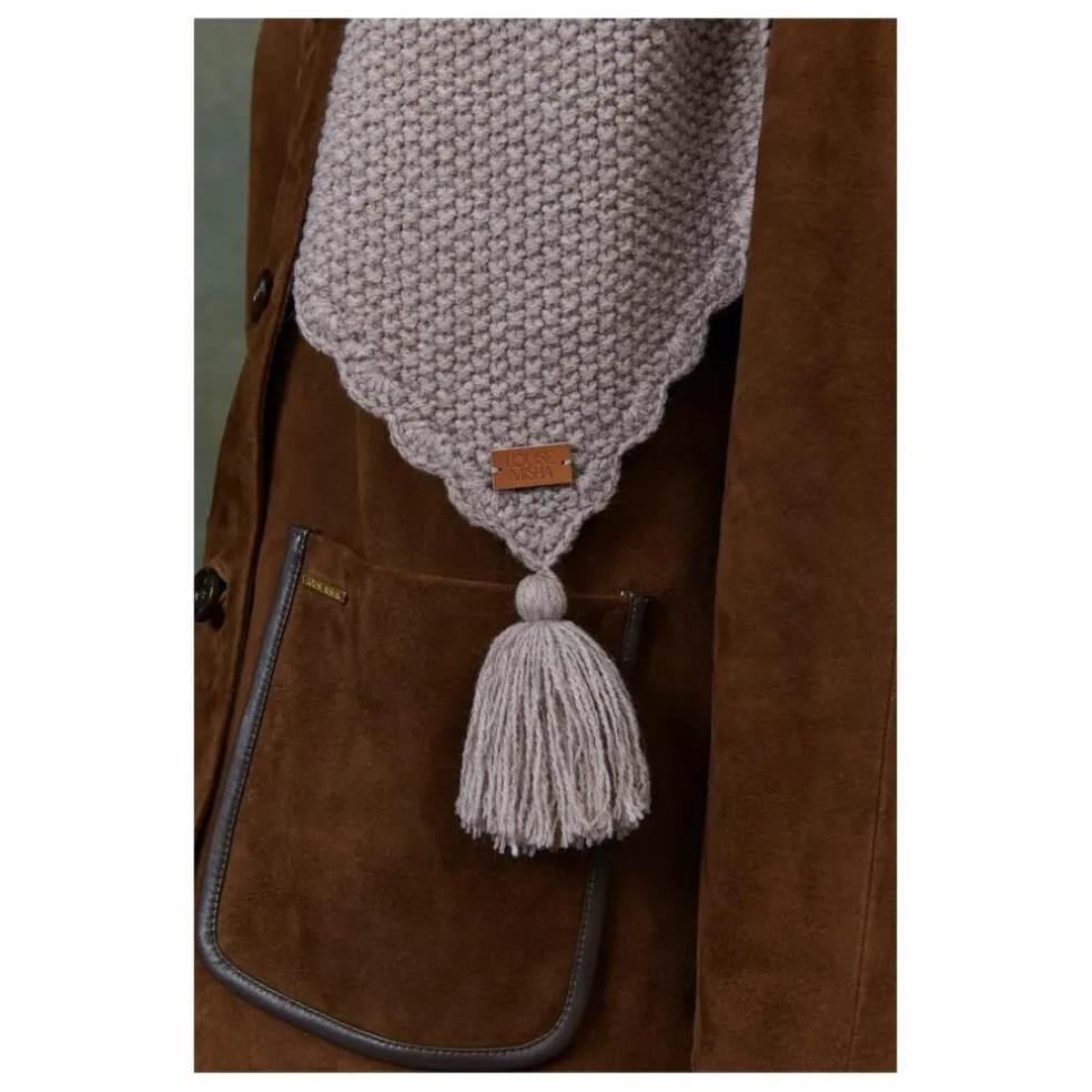 Echarpe Pompon - Collection Femme | Beige