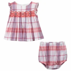 Ensembe Blouse et Bloomer Vichy | Rose