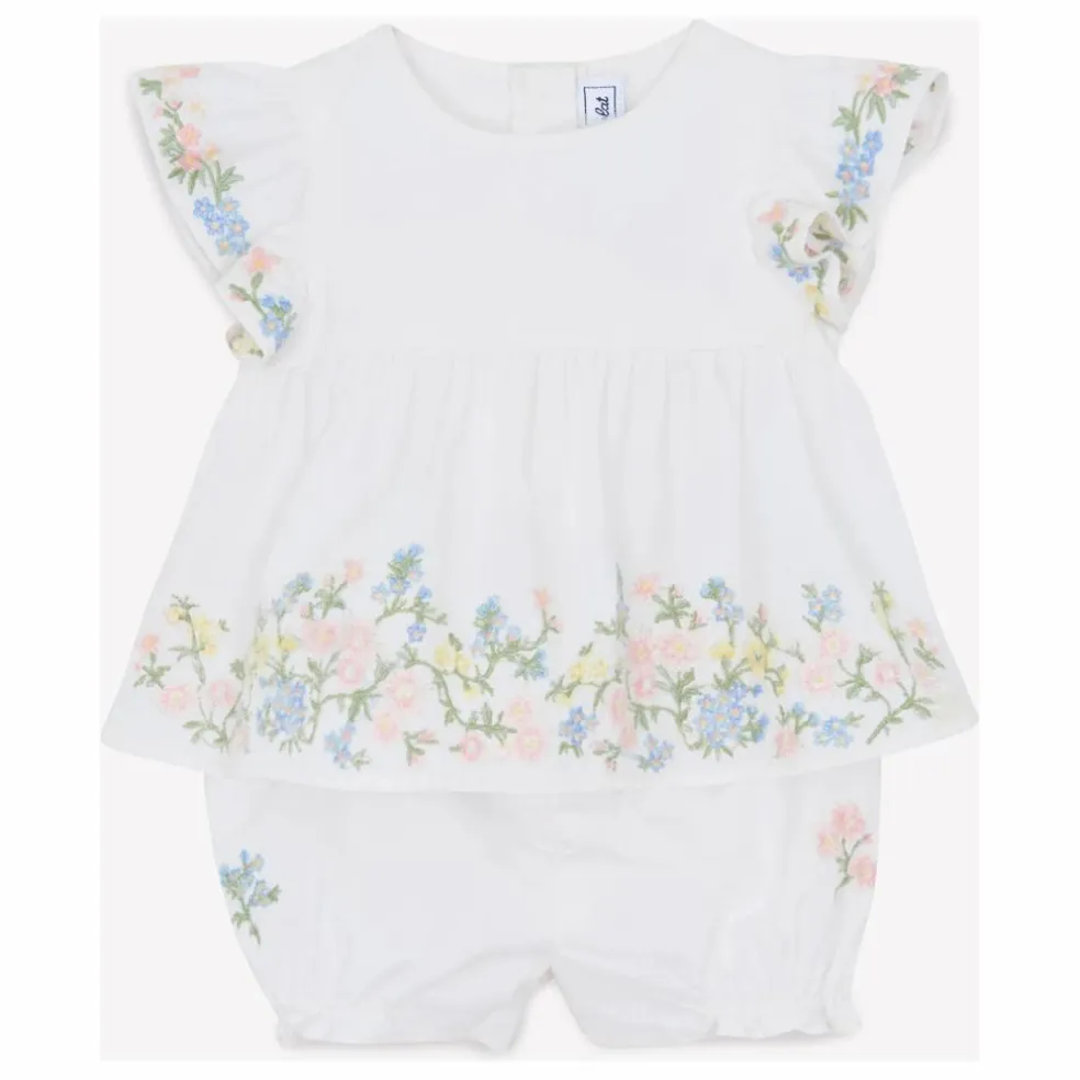 Ensemble Blouse et Bloomer Brodé | Blanc