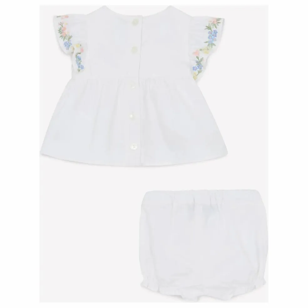 Ensemble Blouse et Bloomer Brodé | Blanc