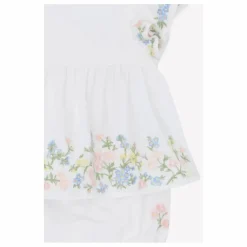 Ensemble Blouse et Bloomer Brodé | Blanc