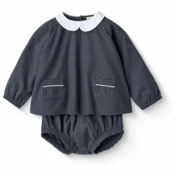 Ensemble Blouse et Bloomer Coton Bio | Bleu marine