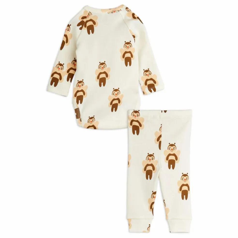 Ensemble Body et Legging Bees Coton Bio | Ecru